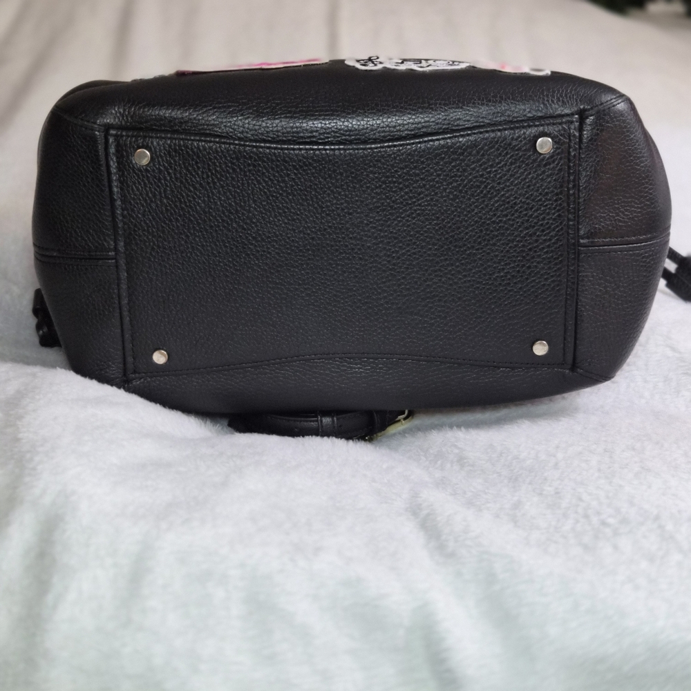 Kate Spade Dumpling LRG Satchel BLK Pebbled Leather Crossbody Bag K8134 W/patch - Picture 4 of 11
